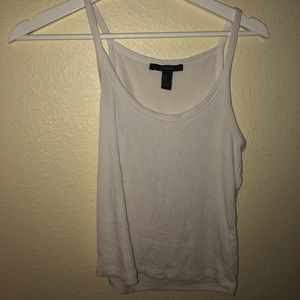 White Cropped Tank
